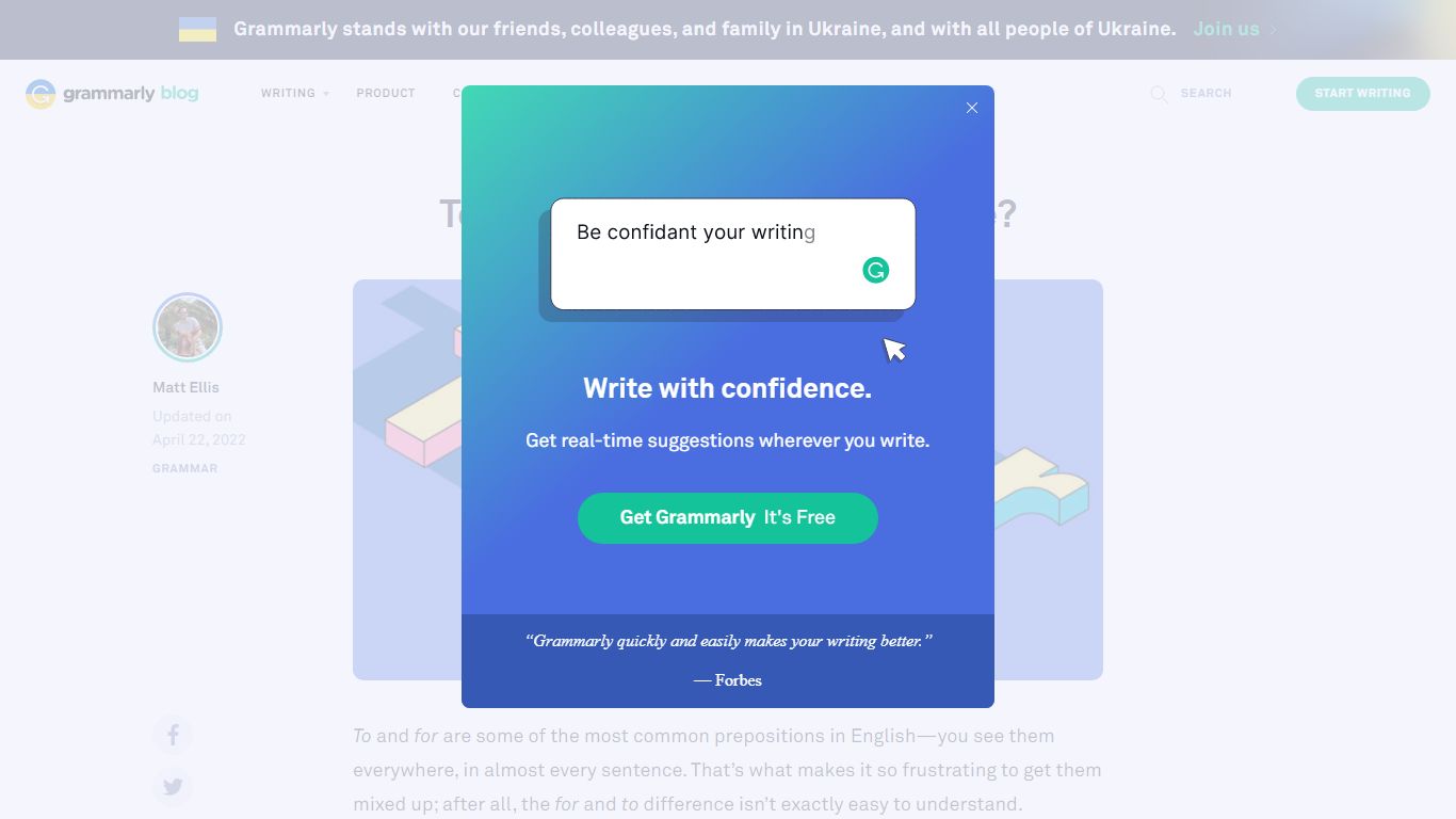 What’s the Difference Between To and For? | Grammarly